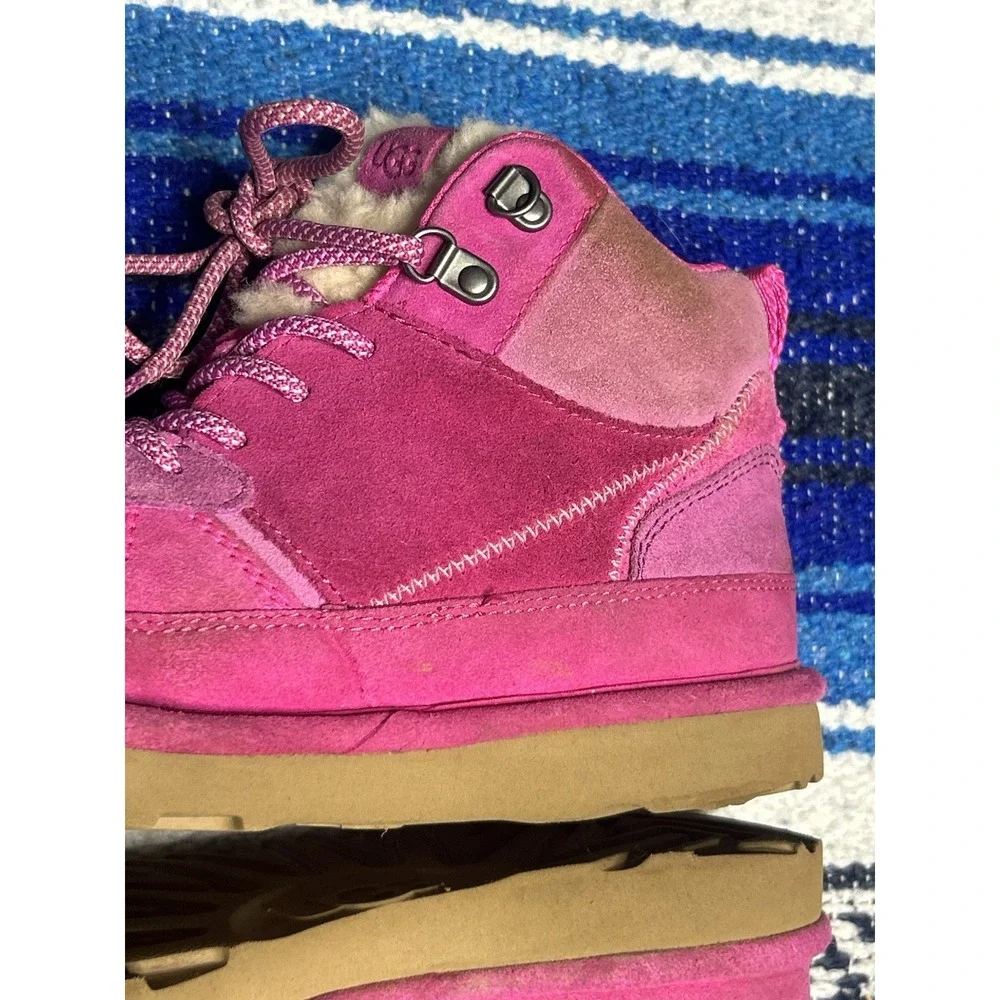 UGG Australia Girls Highland Hi Heritage Boots Suede Pink Size 5